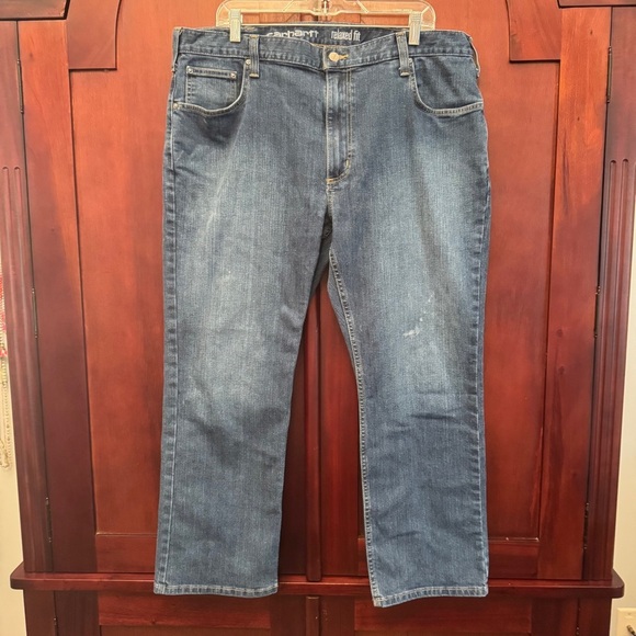 Carhartt Relaxed Fit Light Wash Denim Jeans 40 x 28 - Picture 1 of 11